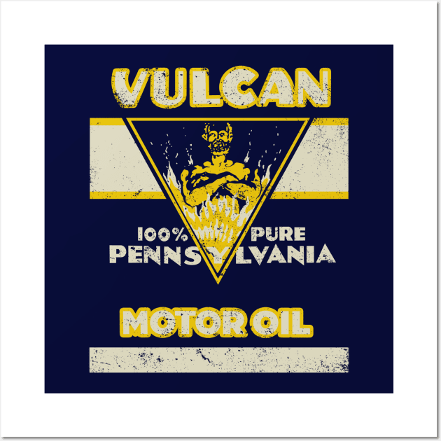 Vintage Vulcan Motor Oil Wall Art by StudioPM71